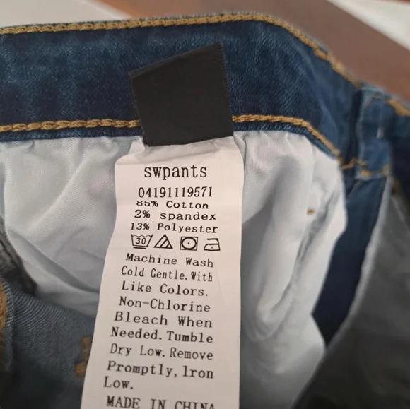 Shein Size M Womens Blue Ripped High Rise High Waist Skinny Jeans Button Zip. - Picture 8 of 9